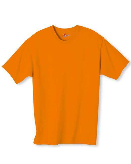 Hanes Men's 3 Pack Authentic 6 Oz Cotton Crewneck Safety Orange T-Shirt,  Size XL