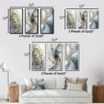 thumbnail image 4 of Designart "Fractal Spiral of Cosmic Harmony V" Fractals Wall Art Set Of 3 - Transitional Blue Gallery Wall Set For Home Decor, 4 of 6