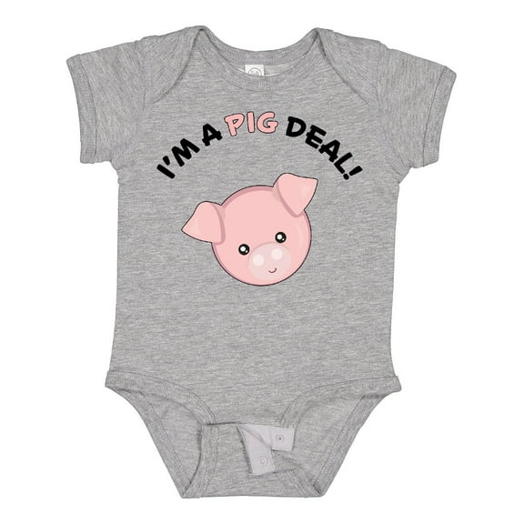 Inktastic I'm a Pig Deal Cute Pig Pun Boys or Girls Baby Bodysuit