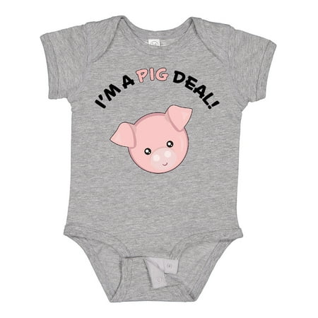 

Inktastic I m a Pig Deal Cute Pig Pun Gift Baby Boy or Baby Girl Bodysuit