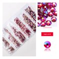 thumbnail image 1 of mmirethe Rhinestones Flat-Bottom Multi-faceted Sides DIY Handcraft Excellent Gloss Manicure Crystal Different Styles Mobile Phone Bright Red AB, 1 of 6