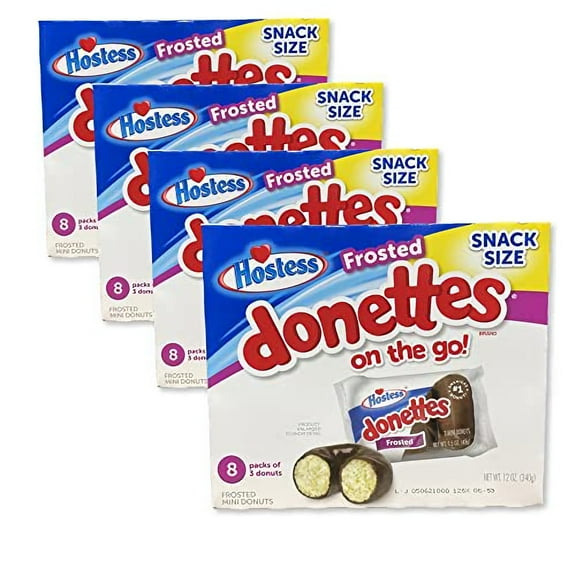 Hostess Chocolate Frosted Donettes Bulk Value Pack | 96 Total Donuts