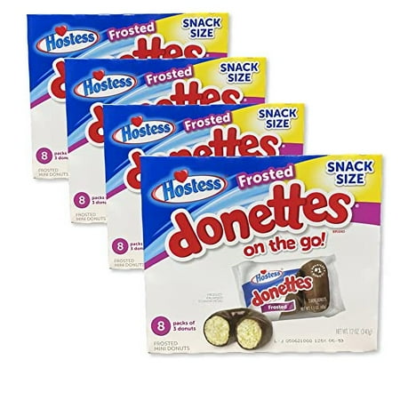 Hostess Chocolate Frosted Donettes Bulk Value Pack | 96 Total Donuts
