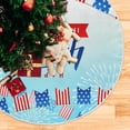 thumbnail image 5 of FMSHPON American Flag Tree Skirt Independence Day Xmas Christmas Tree Skirt Stand Mat for Holiday Party Decoration Indoor Outdoor 48 inches, 5 of 6