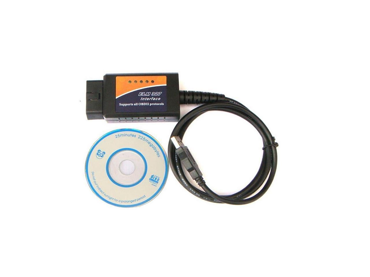 ELM327 USB Interface OBDII OBD2 Diagnostic Auto Car Scanner Scan Tool Cable ELM327  USB OBD2 