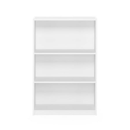 Furinno JAYA Simple Home 3-Shelf Bookcase, White