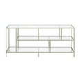 thumbnail image 5 of Evelyn&Zoe Winthrop Rectangular TV Stand with Glass Shelves for TV's up to 60" in Satin Nickel, 5 of 9
