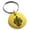 Gold, variant on Stainless Steel Crown Fleur De Lis Engraved Small Medallion Circle Charm Keychain Keyring
