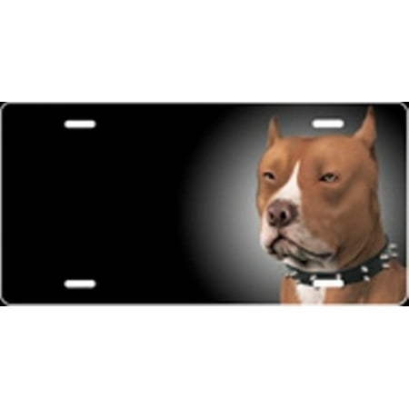 Pit Bull w/Collar Airbrush License Plate Free Names on this Air
