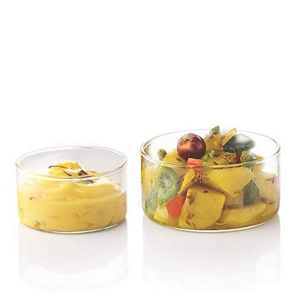 Borosil Vision Classic Large Katori Bowl [Set of 6] Lightweight Durable Glass Drinkware, 6 Ounce