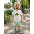 thumbnail image 3 of BemeyourBBs Toddler Baby Boy Summer Clothes Infant Baby Boys Turtle Shark Frog Outfit Short Sleeve Animal Embroidery T-Shirt and Plaid Shorts Toddler Boys Summer Outfits, 3 of 9