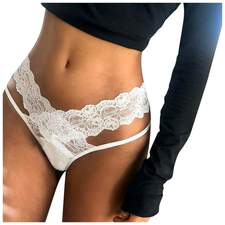 

ZMHEGW Women Panty Lace Thong Panties T Back Lingerie Soft Comfortable Elegant Nightwear Intimate Apparel For Womens