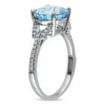 thumbnail image 3 of Everly Women's Topaz and Diamond 14k White Gold Ring, 3 of 7