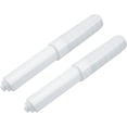 thumbnail image 1 of 2 PCS Toilet Paper Holder Spring Loaded Roller Replacement, Plastic Toilet Paper Holder for Bathroom (White), 1 of 6