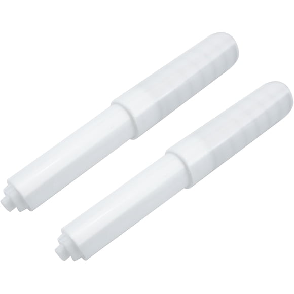 2 PCS Toilet Paper Holder Spring Loaded Roller Replacement, Plastic Toilet Paper Holder for Bathroom (White)