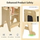 thumbnail image 5 of Para niños bamboo kitchen step stool - 3 height adjustable con safety guardrail y anti - slip, para kitchen counters, bathroom sinks y play areas, 5 of 7