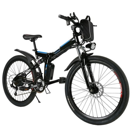 Christmas Clearance!26inch 36V Foldable Electric Power Mountain Bicycle with Lithium-Ion Battery Elec