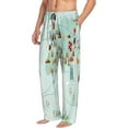 thumbnail image 2 of Balery Men'S World Travel Map Pants,Sleepwear Pants,Pajama Pants,Pj Bottoms Drawstring And Pockets-Small, 2 of 9