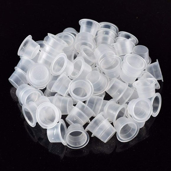 Vasos de Tinta para Tatuajes DERSTRA 300 Piezas 14mm Medianos de Plástico