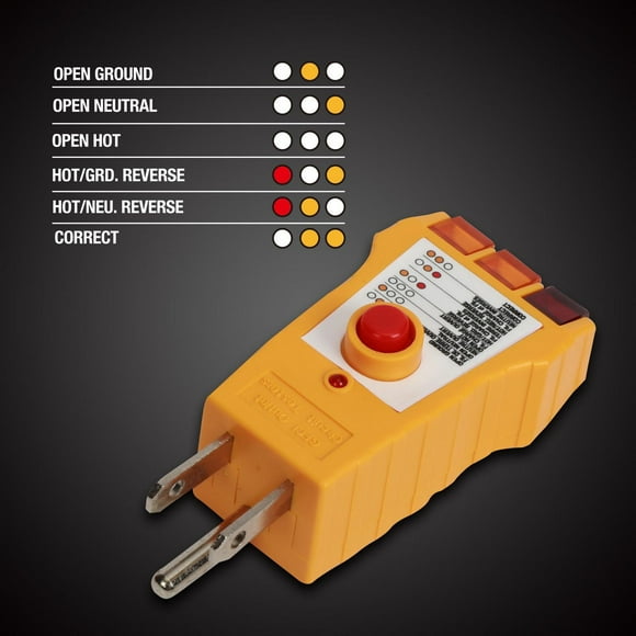 WorkPro GFCI Outlet Circuit Tester,110-125V AC Outlets