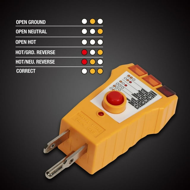 WorkPro GFCI Outlet Circuit Tester,110-125V AC Outlets