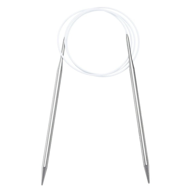 Agujas de Tejer Circulares Uxcell Tamaño US 8 Aguja Circular de 40 pulgadas Aguja de Metal de Acero Inoxidable para Proyectos Hechos a Mano DIY Tejer Manteles