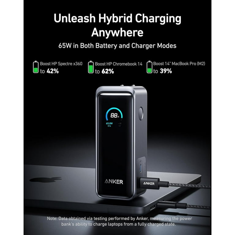 Anker Prime Power Bank, 9,600mAh Battery Pack with 65W Output