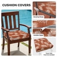 thumbnail image 3 of Outdoor Patio Cushion Covers 4 Pack Burnt Orange Leaf Patio Chair Cushion Covers with Ties and Zipper Waterproof Outdoor Seat Cushion Covers for Patio Furniture 22"x20", 3 of 9