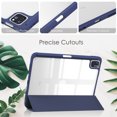 thumbnail image 5 of SaniMore Case for iPad Pro 11 2022/2021/2020/2018, iPad Air 5th/4th Generation/ipad 10.9" 2020, Auto Sleep/Wake Shock Resistant Pencil Holder Stand Transparent Slim Anti-fall Tablet Shell, Deep Blue, 5 of 8