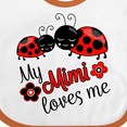 thumbnail image 4 of Inktastic My Mimi Loves Me with Cute Ladybugs Boys or Girls Baby Bib, 4 of 4