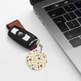 thumbnail image 6 of Naloa Vegetable Print Round Keychain Keychain Key Ring, Key Tag, Key Chain Bulk for Gift Accessories (Round), 6 of 7