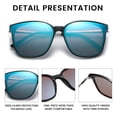 thumbnail image 4 of Gafas de Sol Polarizadas Oversized DUCO W016 para Mujer Negro/Azul, 4 of 6