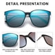 thumbnail image 4 of Gafas de Sol Polarizadas Oversized DUCO W016 para Mujer Negro/Azul, 4 of 6