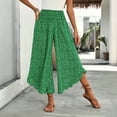 thumbnail image 2 of Levmjia Women's High Waisted Polka Dot Print Wide Leg Pants Flowy Casual Loose Fit Trousers with Pockets Summer Beach Pants, 2 of 5