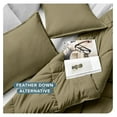 thumbnail image 4 of Comforter Set - Oversized Queen Size - Ultra-Soft - Goose Down Alternative - Premium 1800 Series - All Season Warmth (Oversized Queen, Olive), 4 of 8