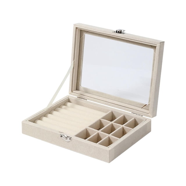 s Studs Ear Holder Jewelry Organizer Velvet Storage Case Display Ear Display Jewelry Box Jewelry Box for Bedroom Beige