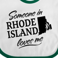 thumbnail image 4 of Inktastic Someone in Rhode Island Loves Me Boys or Girls Baby Bib, 4 of 4