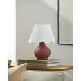 thumbnail image 3 of Livabliss Stella Diminuta Cottage Accent Table Lamp, 13-inch, Brick with White Scalloped Shade, 3 of 5
