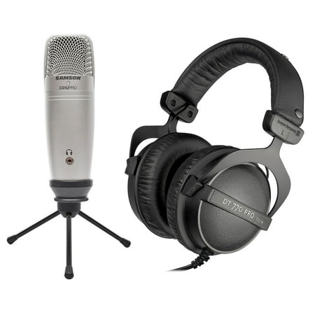 Samson C01U Pro Recording Podcasting Microphone+Beyerdynamic Headphones