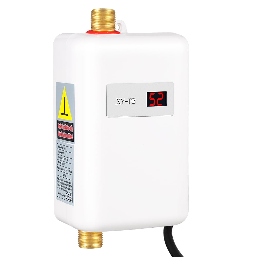 GPEH 3000W Instant Hot Water Heater Electric Tankless On Demand House Shower Sink NEW