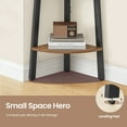 thumbnail image 2 of LEDREM Corner Shelf Stand - 4-Tier Industrial Bookshelf, Space-Saving Plant Stand, Quick Assembly, Rustic Brown and Black, 2 of 5