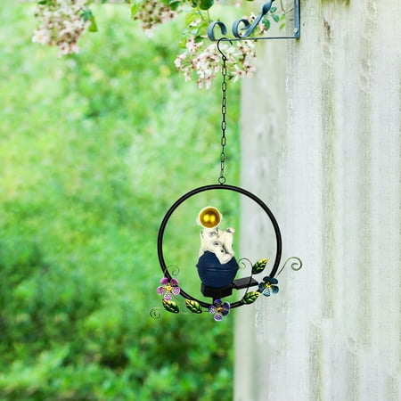 

Wind Chimes WMYBD Solar Outdoor Astronaut Resin Pendant Wind Chime Lamp Outdoor Waterproof Garden
