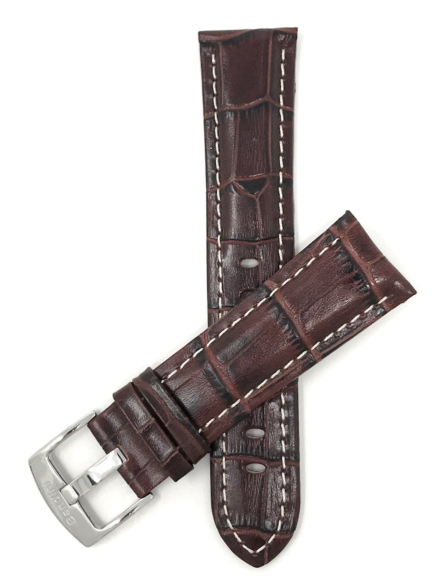 Extra Long (XL), 26mm Mens' Alligator Style Leather Watch Band Strap ...