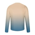 thumbnail image 4 of Men's Gradient Printed Top Casual Long Sleeved Round Neck Top/Shirt, 4 of 5