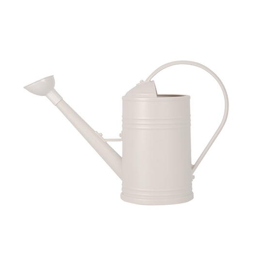 2L (0.5 Gallon) Watering Can, Rustic Metal-Look Long Spout Garden Water Can with Detachable Rose Head(White)