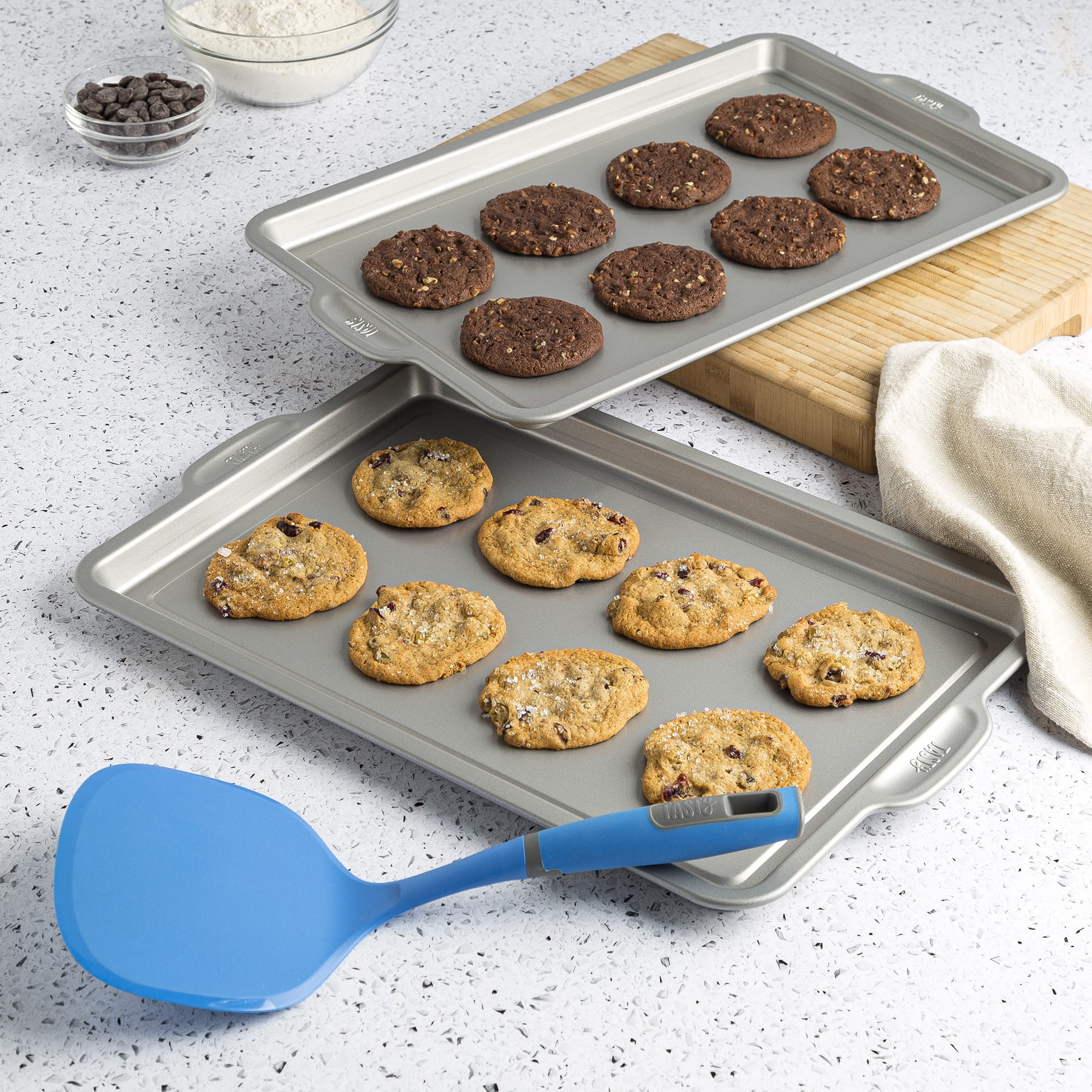 Baking Sheet Cooking Rack Set Extra Large Stainless Steel Cookie Grill Pan 4 Pc 