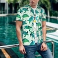 thumbnail image 6 of KLL Green Sea Turtle for Men's Baseball Shirts,Short Sleeve Casual Shirts Button Down Shirt for Men Beach Summer Wedding Shirt-4X-Large, 6 of 7