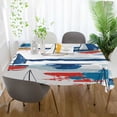 thumbnail image 3 of Yayeee Tablecloths 54" x 54" Rectangle Wrinkle Resistant Party Table Cover, Dark Blue Hand Drawn Sailboats, 3 of 8