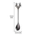 thumbnail image 2 of (Christmas supplies)Fun Dessert Spoon Teaspoons Coffee Spoons Creative New Fawn Black Long-handled Multifunction Taste Christmas, 2 of 13
