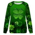 thumbnail image 4 of Puntoco, camisas informales de manga larga para mujer, sudadera de cuello redondo con estampado de St Patrick Vintage, suéter, tops sueltos Puntoco Puntoco-1497, 4 of 5
